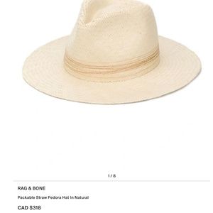 Rag & Bone packable straw fedora